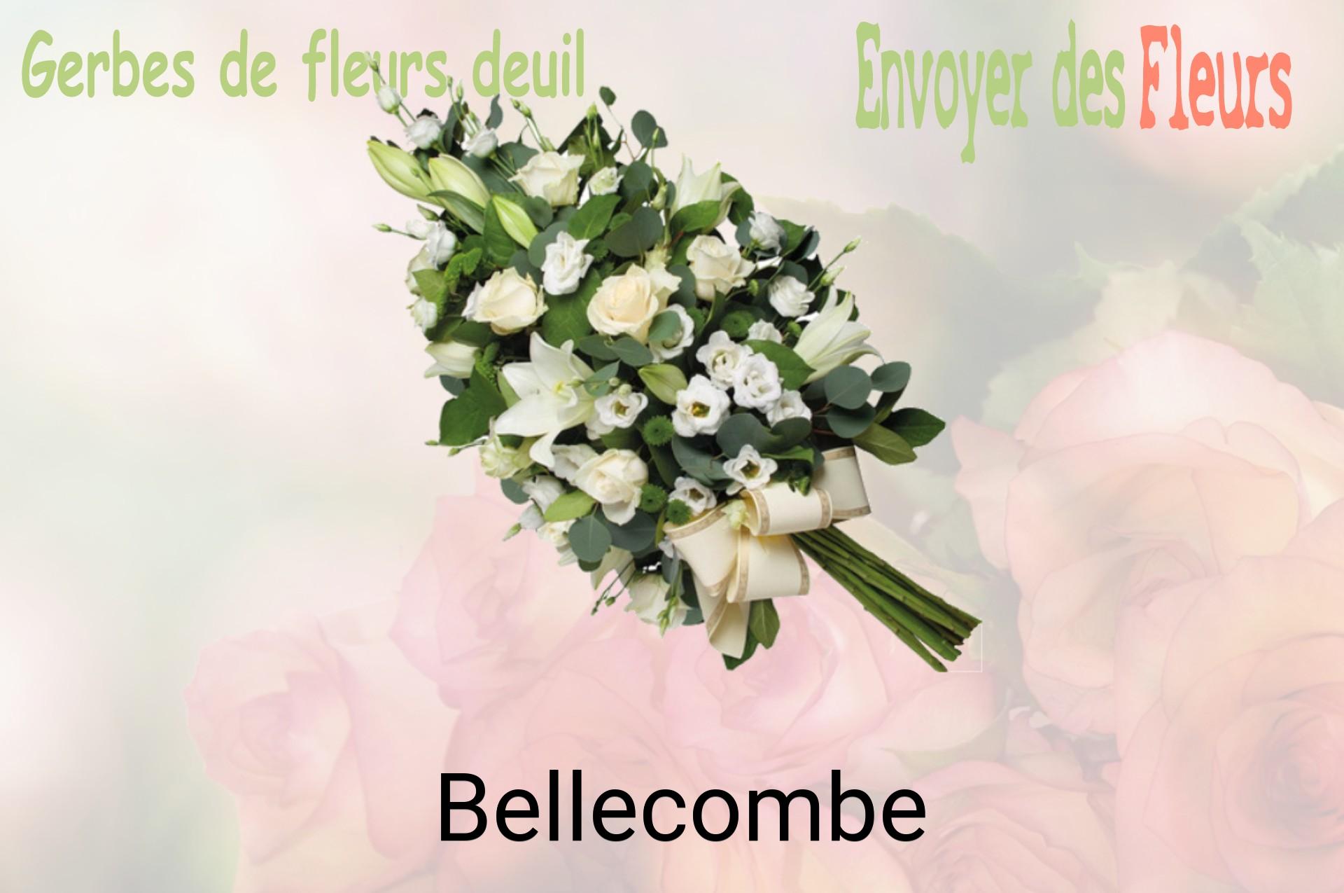 Gerbe de fleurs de deuil livrée à Bellecombe